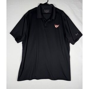 Under Armour The Performance Polo Virginia Tech Hokies Men's 3XL Black S/S ACC